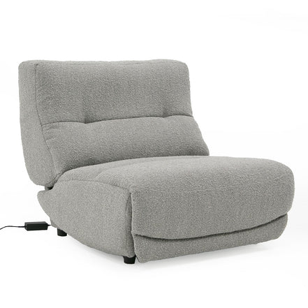 Basil - Modern Grey Fabric Large Electric Recliner Chair - image 5