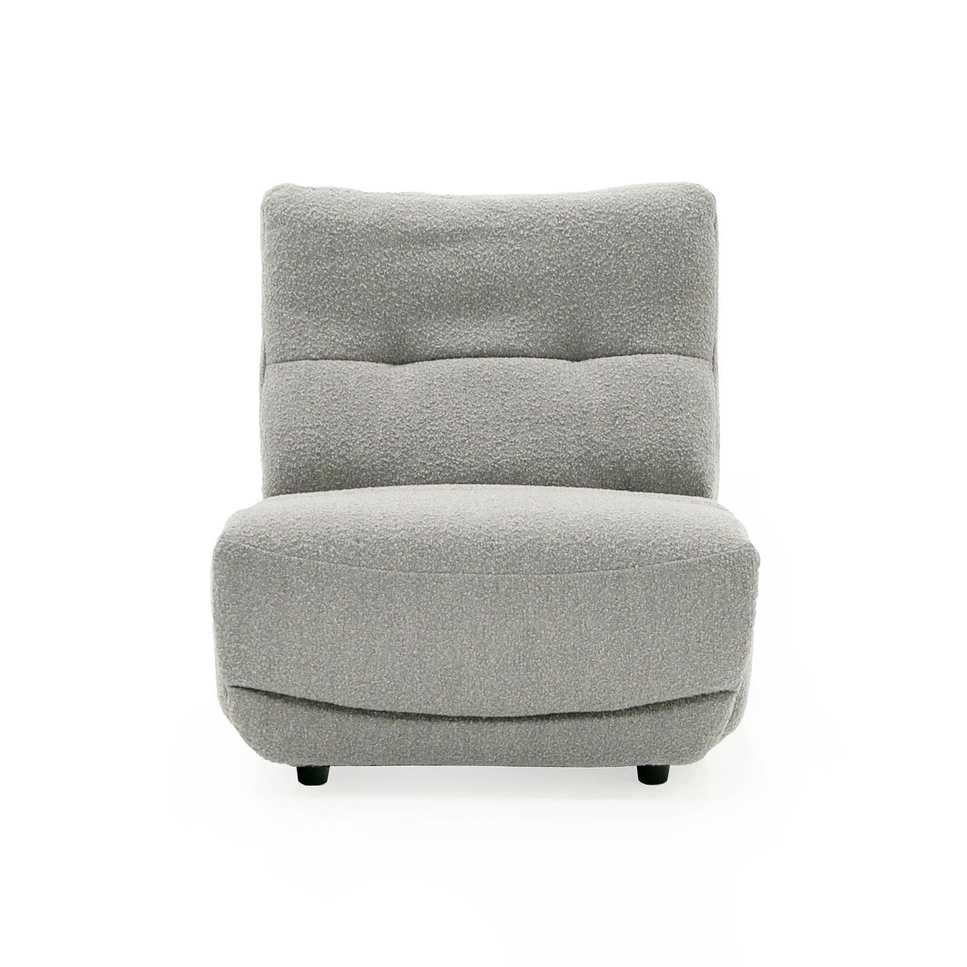 Basil - Modern Grey Fabric Small Electric Recliner Chair - image 2
