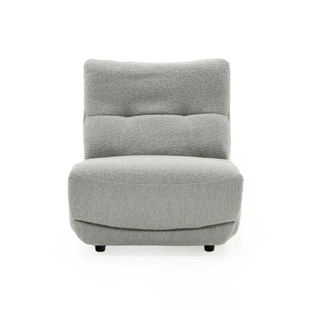 Basil - Modern Grey Fabric Small Electric Recliner Chair - image 2