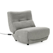 Basil - Modern Grey Fabric Small Electric Recliner Chair - image 3