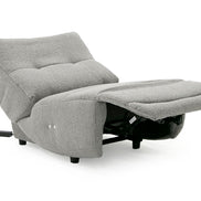 Basil - Modern Grey Fabric Small Electric Recliner Chair - image 4