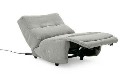 Basil - Modern Grey Fabric Small Electric Recliner Chair - image 4