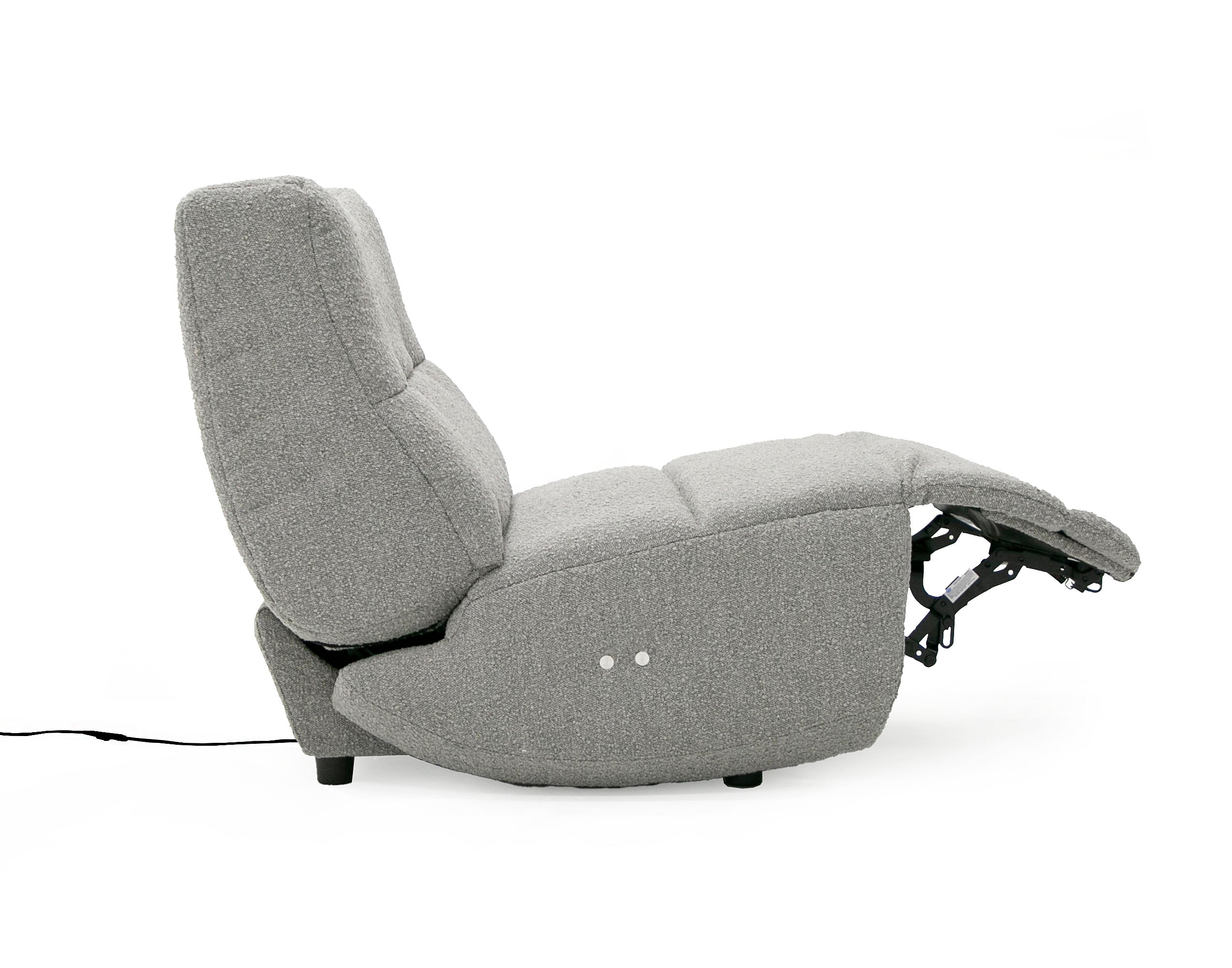Basil - Modern Grey Fabric Small Electric Recliner Chair - image 5