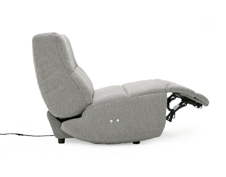 Basil - Modern Grey Fabric Small Electric Recliner Chair - image 5