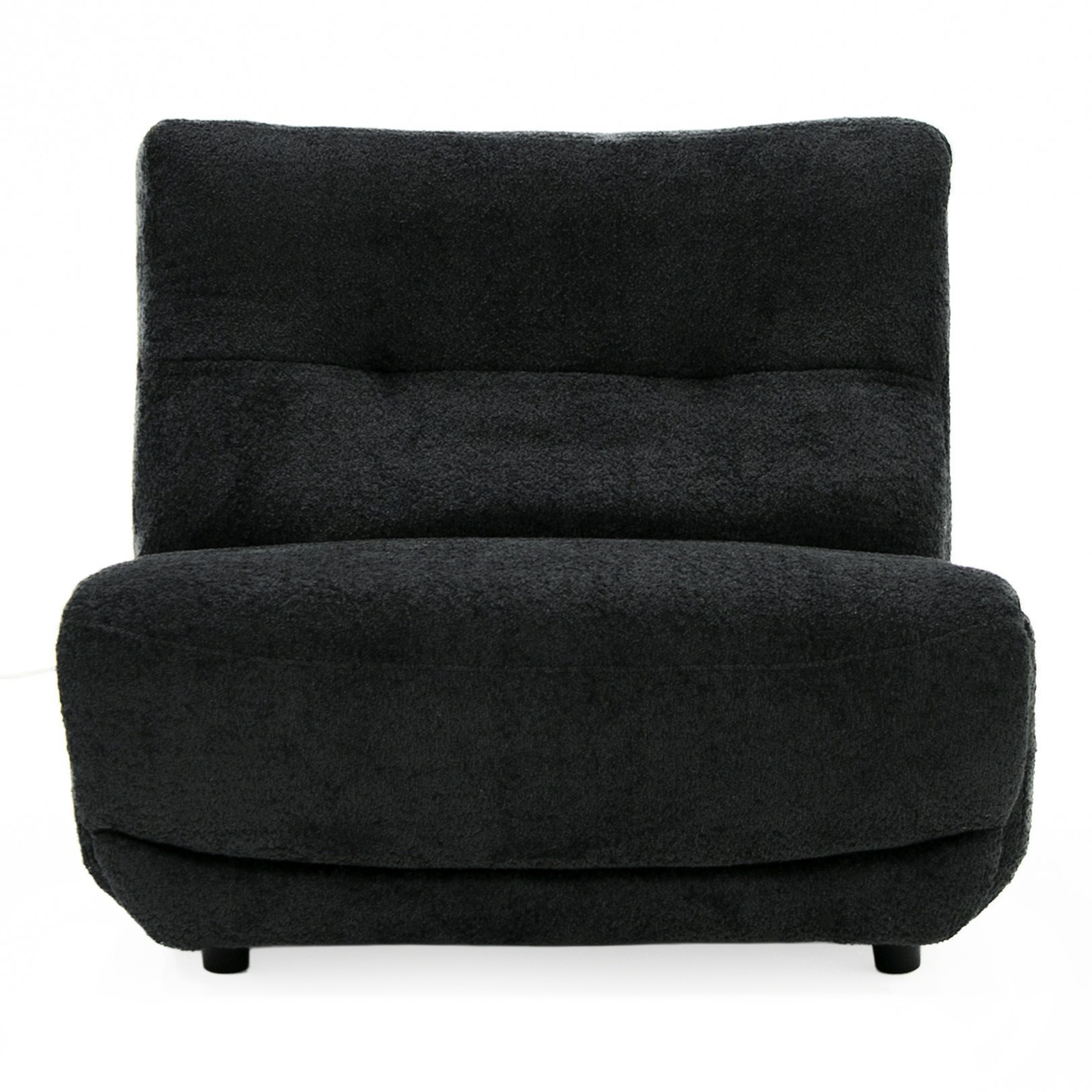 Basil - Modern Black Fabric Small Electric Recliner Chair - image 3