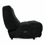 Basil - Modern Black Fabric Small Electric Recliner Chair - image 5