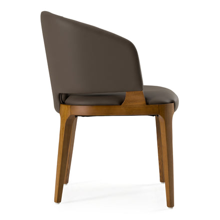 Baskin Brown and Walnut Arm Dining Chair - image 2