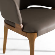Baskin Brown and Walnut Arm Dining Chair - image 5