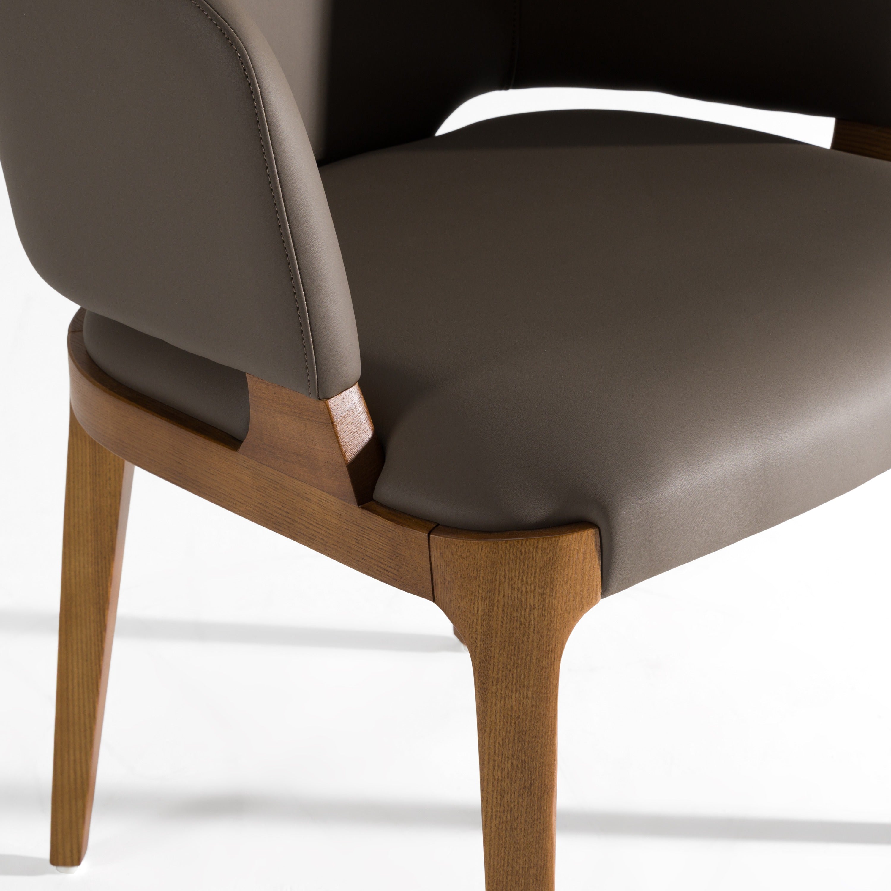 Baskin Brown and Walnut Arm Dining Chair - image 5