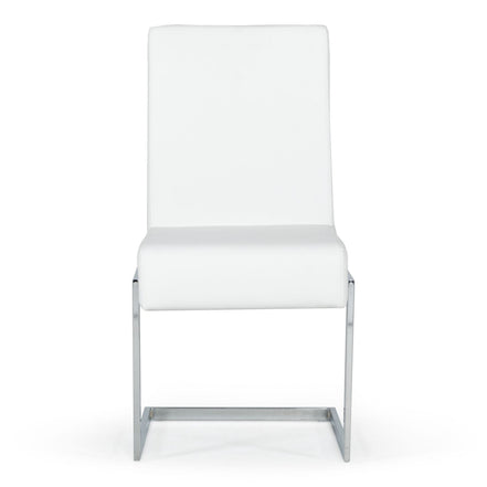 Batavia - Modern White & Stainless Steel Dining Chair (Set of 2) - image 5