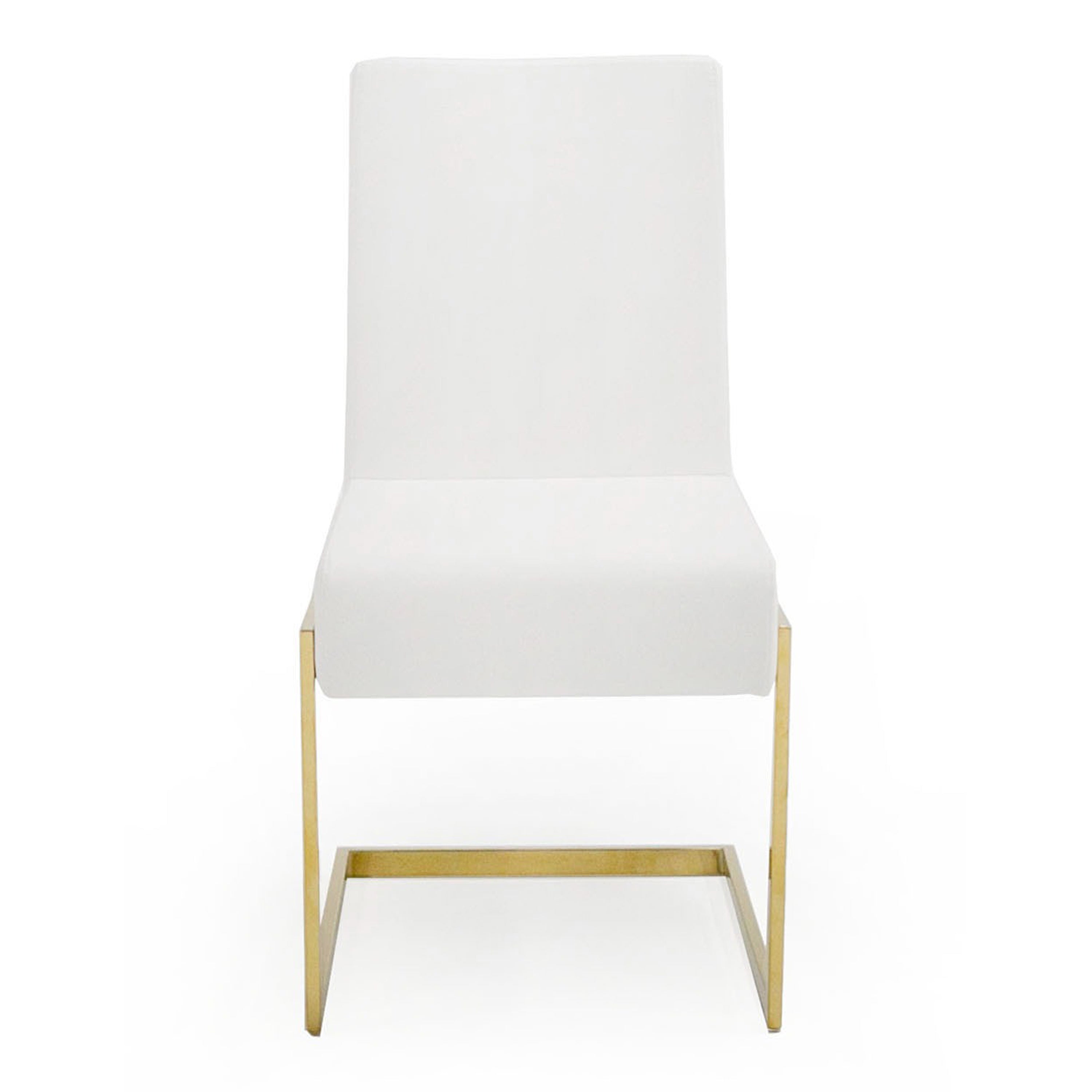 Batavia - Modern White & Gold Dining Chair (Set of 2) - image 5