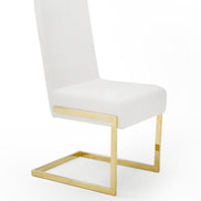Batavia - Modern White & Gold Dining Chair (Set of 2) - image 4