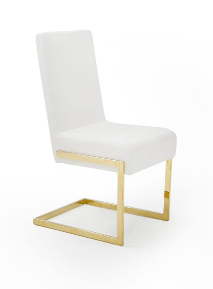 Batavia - Modern White & Gold Dining Chair (Set of 2) - image 4