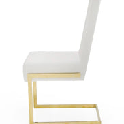 Batavia - Modern White & Gold Dining Chair (Set of 2)