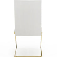 Batavia - Modern White & Gold Dining Chair (Set of 2) - image 2