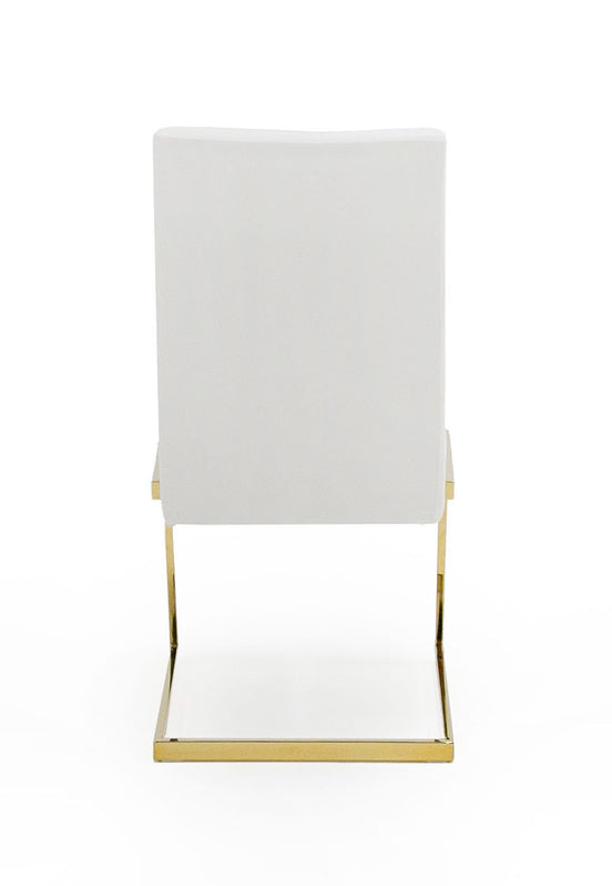 Batavia - Modern White & Gold Dining Chair (Set of 2) - image 2