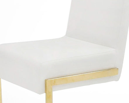 Batavia - Modern White & Gold Dining Chair (Set of 2) - image 3