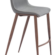 Magnus Barstool (Set of 2) Slate Gray & Walnut