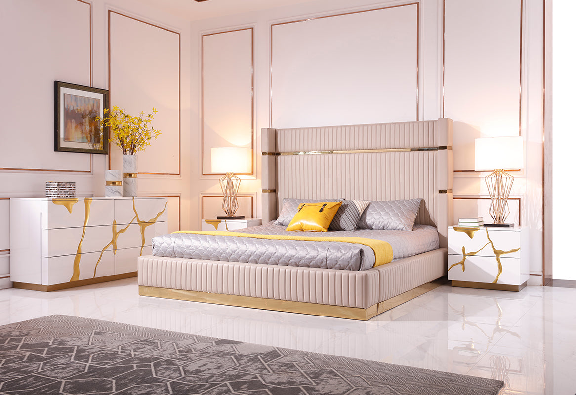 Aspen Modern White & Gold Chest - image 5