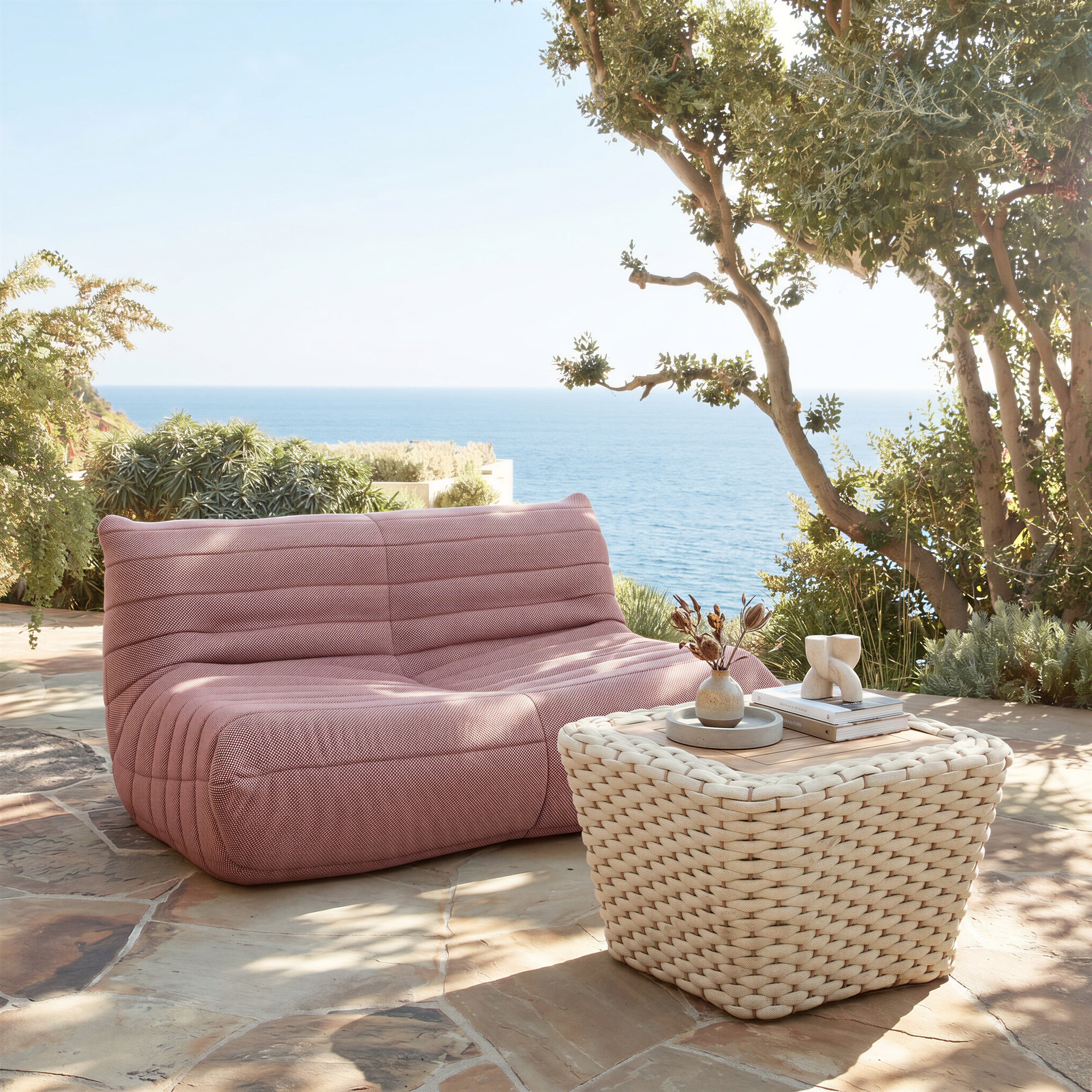 Antul Coffee Table White & Natural