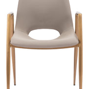 Desi Dining Chair (Set of 2) Beige & Gold
