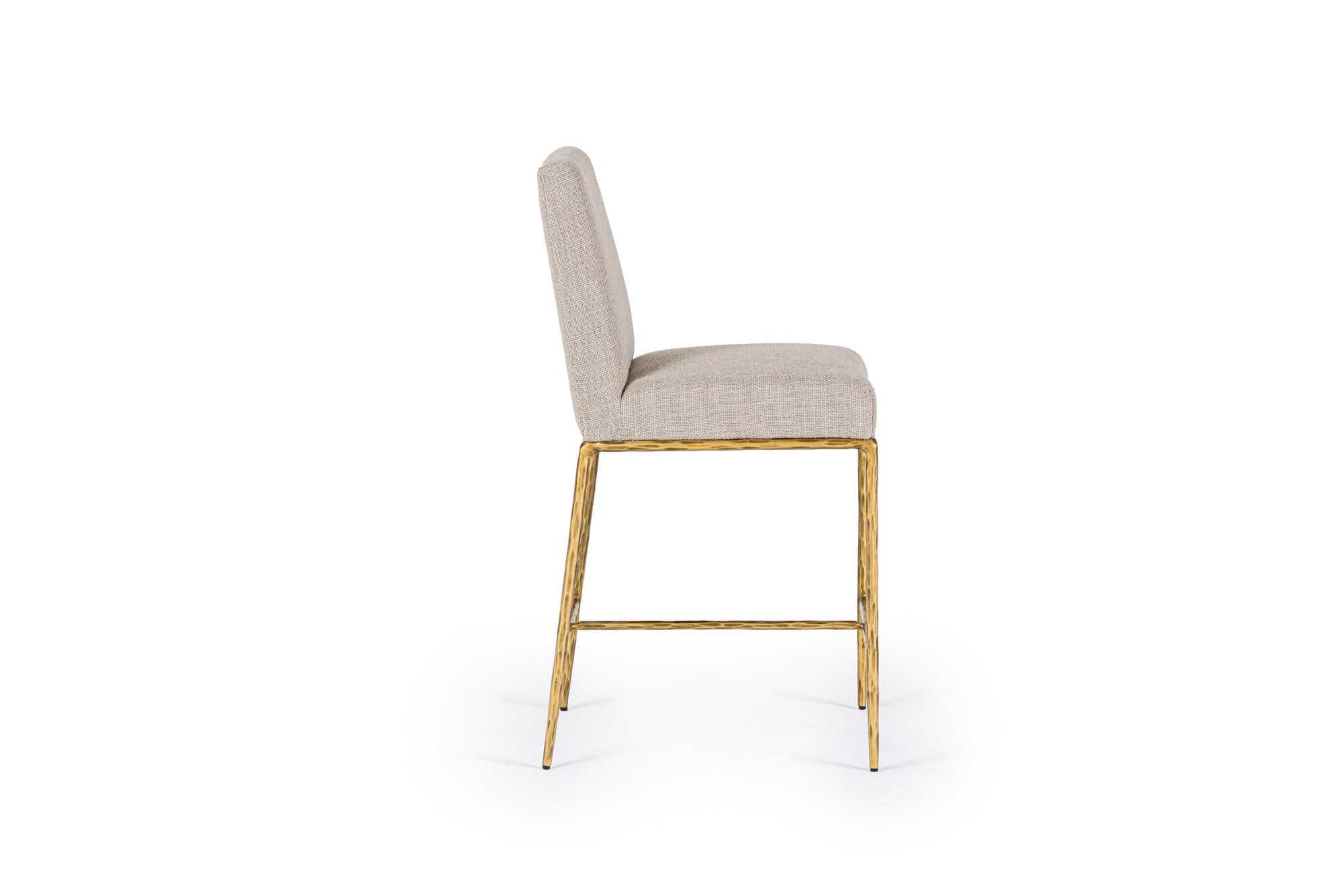 Beasley - Modern Beige Linen + Brass Counter Chair - image 2