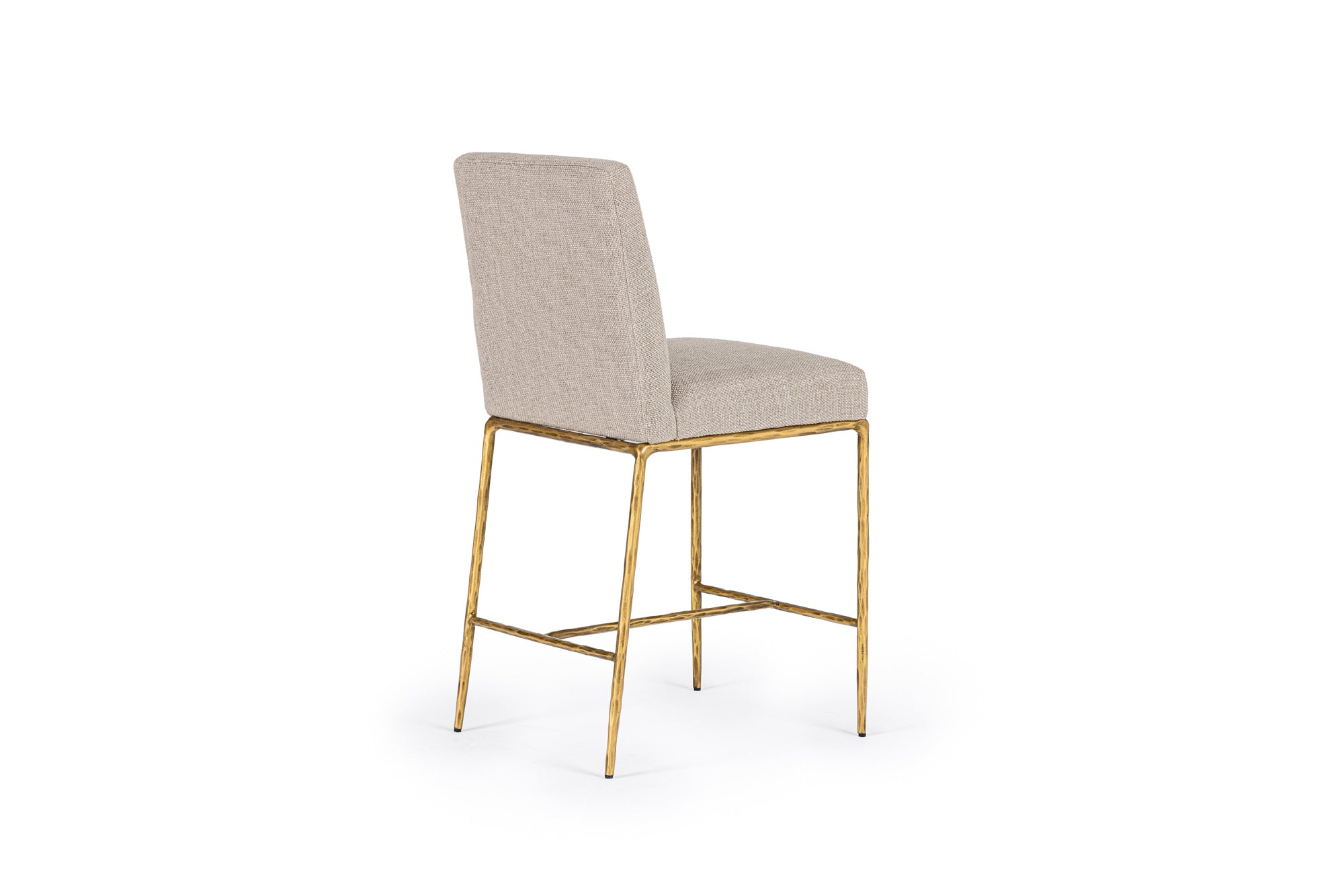 Beasley - Modern Beige Linen + Brass Counter Chair - image 3