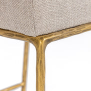 Beasley - Modern Beige Linen + Brass Counter Chair - image 5