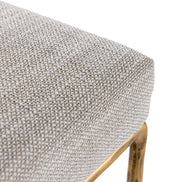 Beasley - Modern Off-White Linen + Brass Counter Chair - image 5