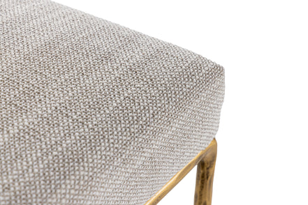 Beasley - Modern Off-White Linen + Brass Counter Chair - image 5