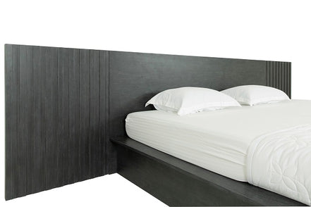 Manchester- Contemporary Platform Dark Grey Q Bed - image 3