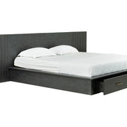 Manchester- Contemporary Platform Dark Grey Q Bed - image 5