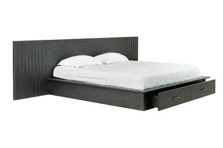 Manchester- Contemporary Platform Dark Grey EK Bed - image 5