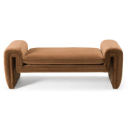 Bentley - Modern Brown Velvet Bench - image 3