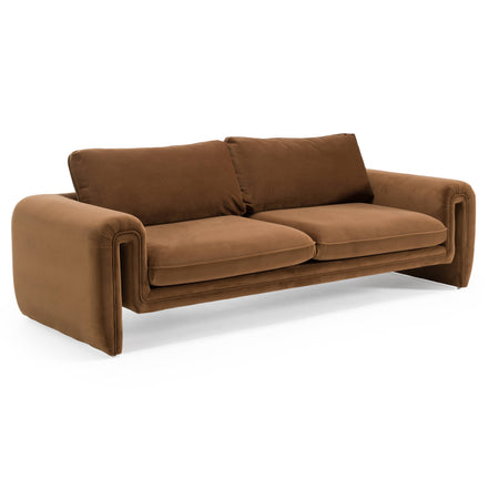 Bentley - Modern Brown Velvet Sofa