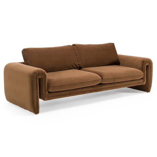 Bentley - Modern Brown Velvet Sofa