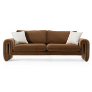 Bentley - Modern Brown Velvet Sofa - image 2