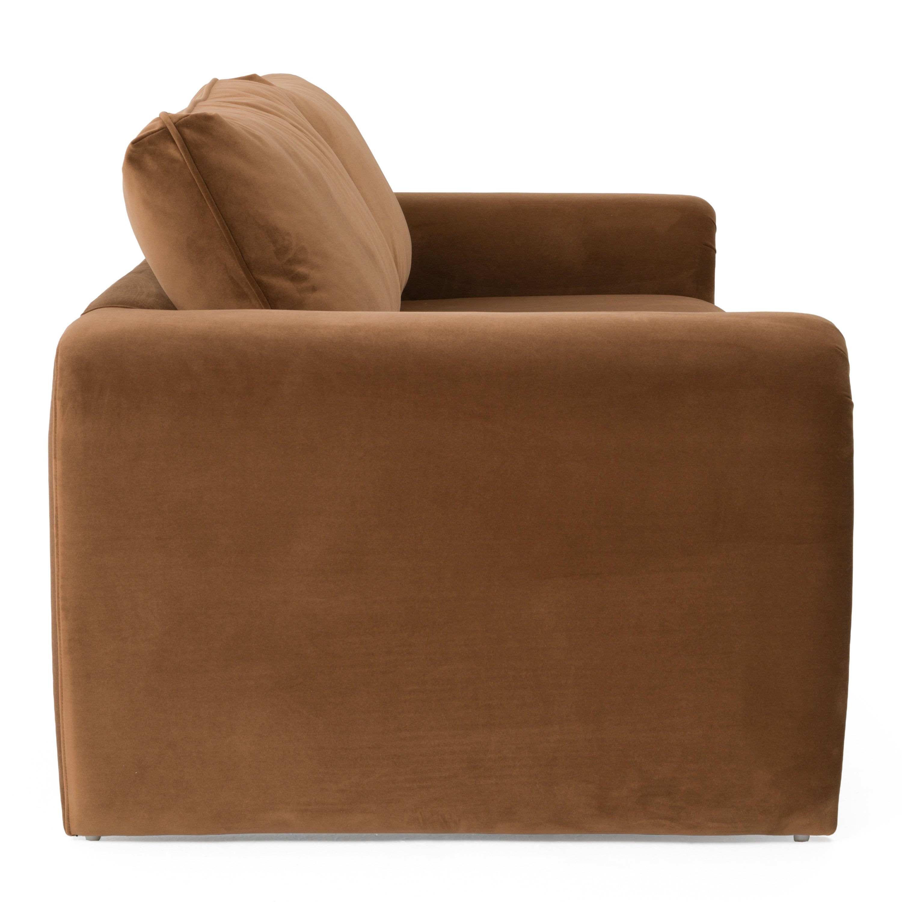 Bentley - Modern Brown Velvet Sofa - image 4