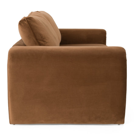 Bentley - Modern Brown Velvet Sofa - image 4