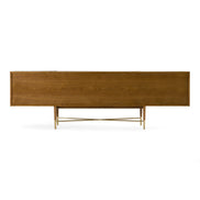 Bernard Mid-Century Modern Walnut & Gold Buffet - image 4