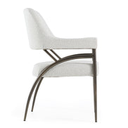 Betty - Modern Off-White Fabric + Bronze Dining Chair - image 2