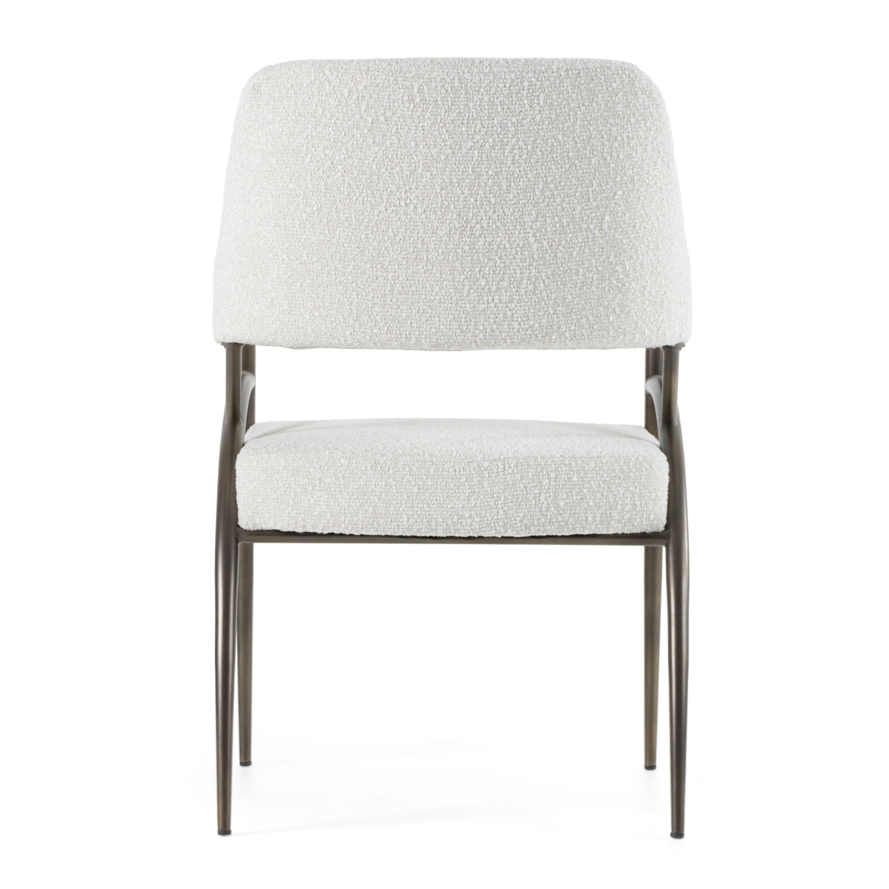 Betty - Modern Off-White Fabric + Bronze Dining Chair - image 3