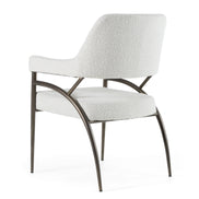 Betty - Modern Off-White Fabric + Bronze Dining Chair - image 4