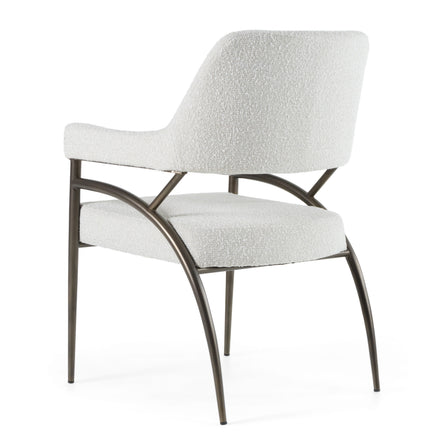 Betty - Modern Off-White Fabric + Bronze Dining Chair - image 4