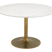 Ithaca Dining Table White & Gold