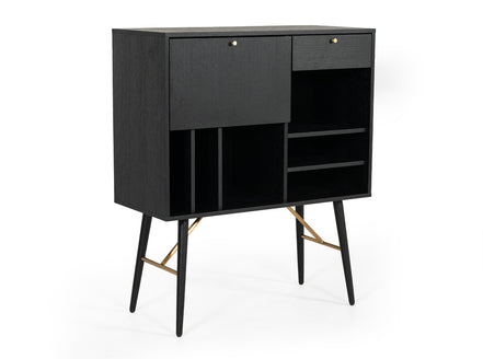 Billy Modern Black Oak & Gold Tall Buffet - image 2