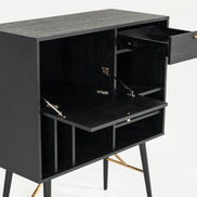 Billy Modern Black Oak & Gold Tall Buffet - image 3