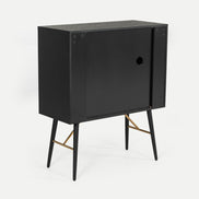 Billy Modern Black Oak & Gold Tall Buffet - image 4