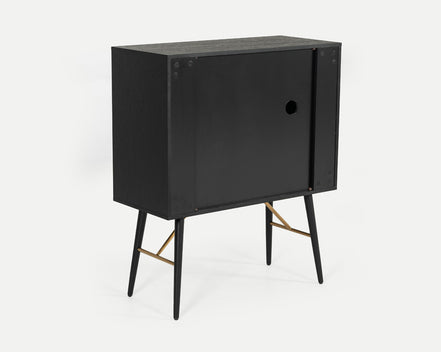 Billy Modern Black Oak & Gold Tall Buffet - image 4