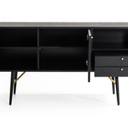 Billy Modern Black Oak & Gold Buffet